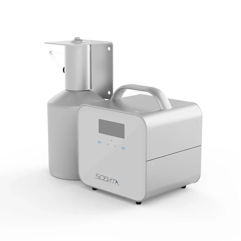 آلة ناشر رائحة المكتب ذات التصميم الحديث، نظام HVAC المعدني، موزع الزيوت العطرية الكهربائية للعلاج بالروائح العطرية