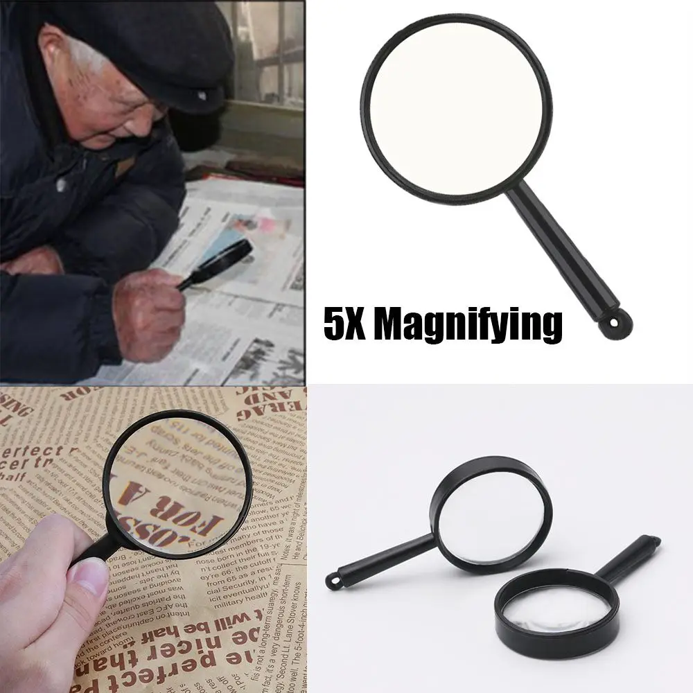 1/5/10pcs Xmas Gift Insect viewer 25mm Reading Glass Lens Jewelry Loupe Hand Held Magnifier  5X Magnifying