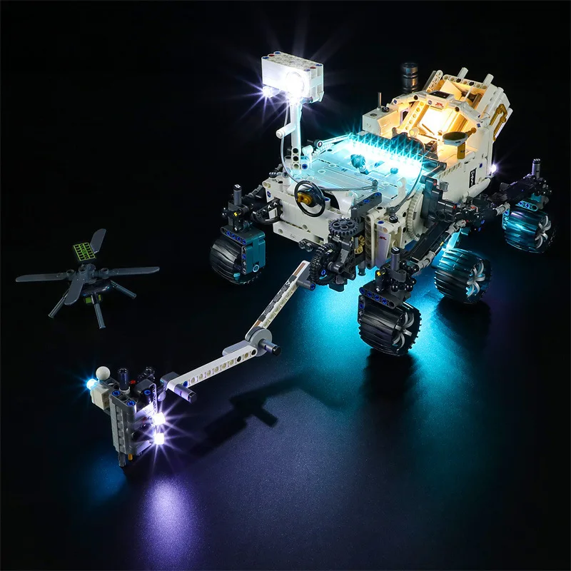 (Only LED Light No Bricks)  42158 Mars Perseverance Rover Ingenuity Technical (Not Include Building Blocks Kits Sets Model)