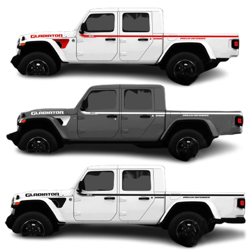 

Pair 1941 Sticker Hood Side Fender Vent Decal Body Stripe Waist Line Vinyl Graphics Blackout for Jeep Gladiator JT 2018-2022