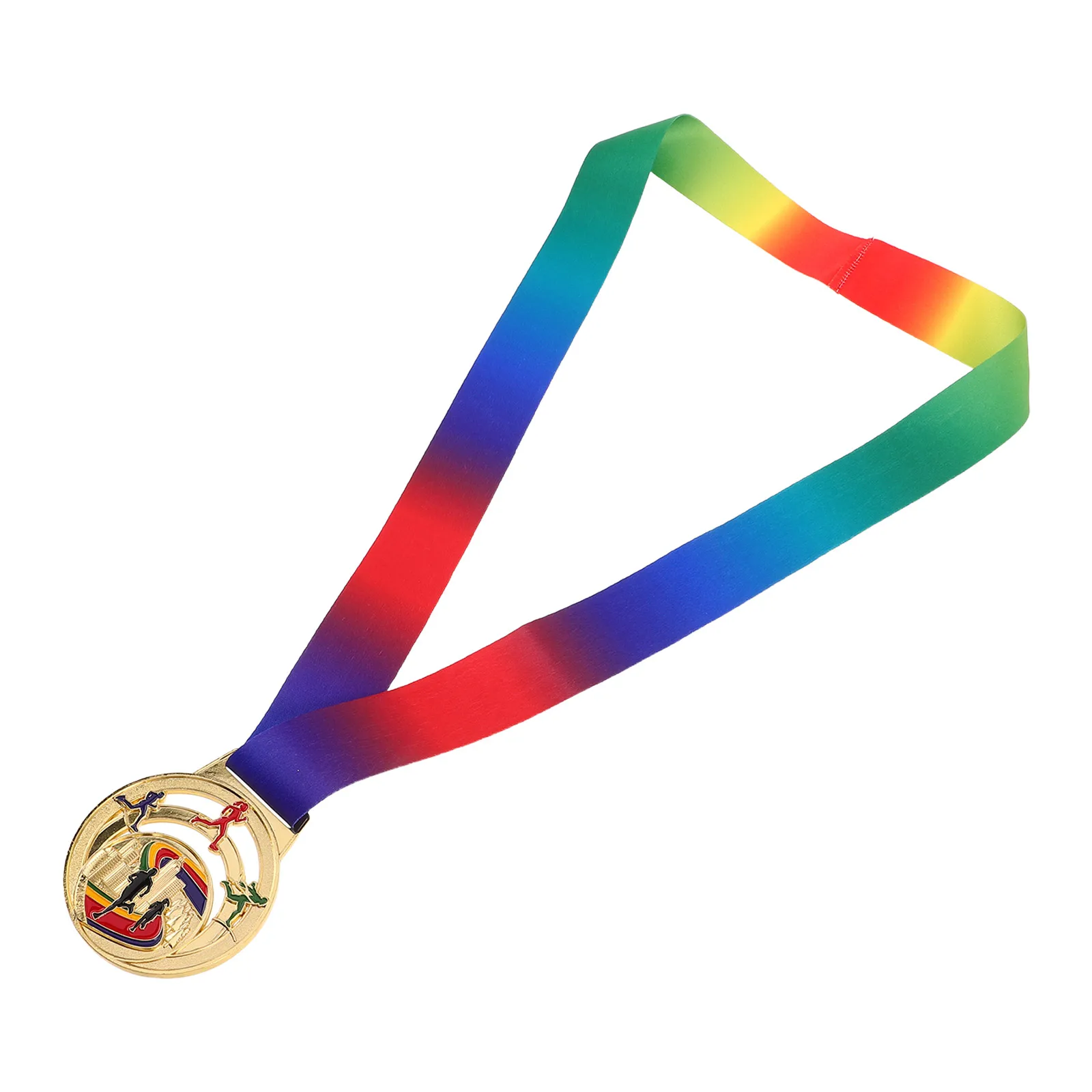 

Sports Achievement Medal Zinc Alloy Running Award Trophy with Neck Lanyard Lightweight Elegant Design for Marathon Competition