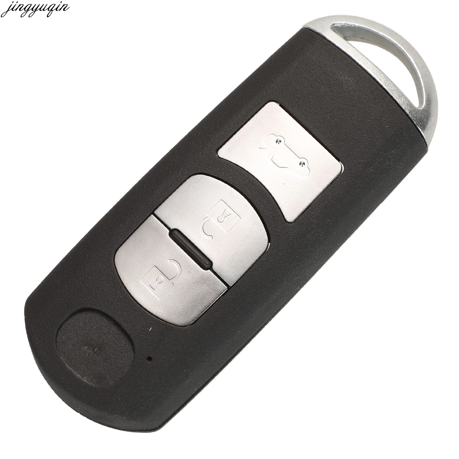Jingyuqin Remote Car Key Case Shell For Mazda 3 6 CX-3 CX-5 Replacement 3/2+1/4 Red Hold Button Smart Fob MAZ24R Blade