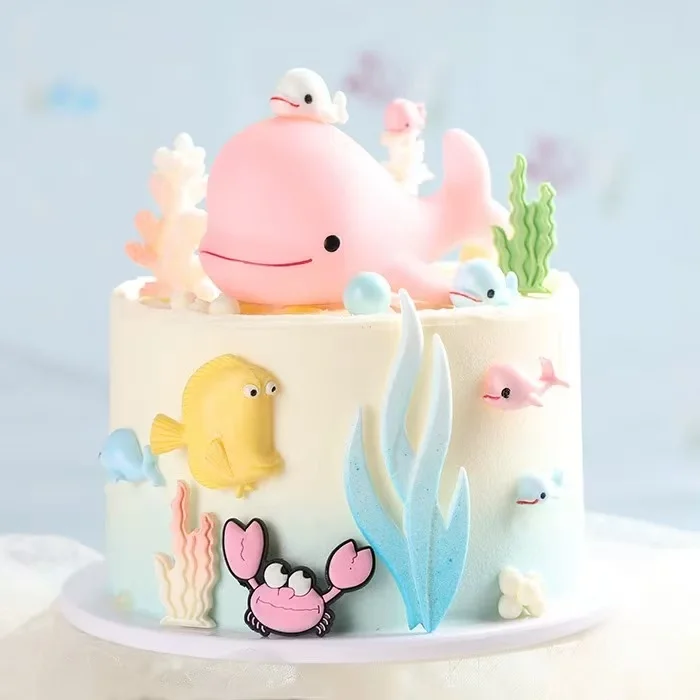 

Marine Series Silicone Molds Seaweed Marine Animal Dolphin Tropical Fish Fondant Chocolate Mold Cake Decoration Accessories