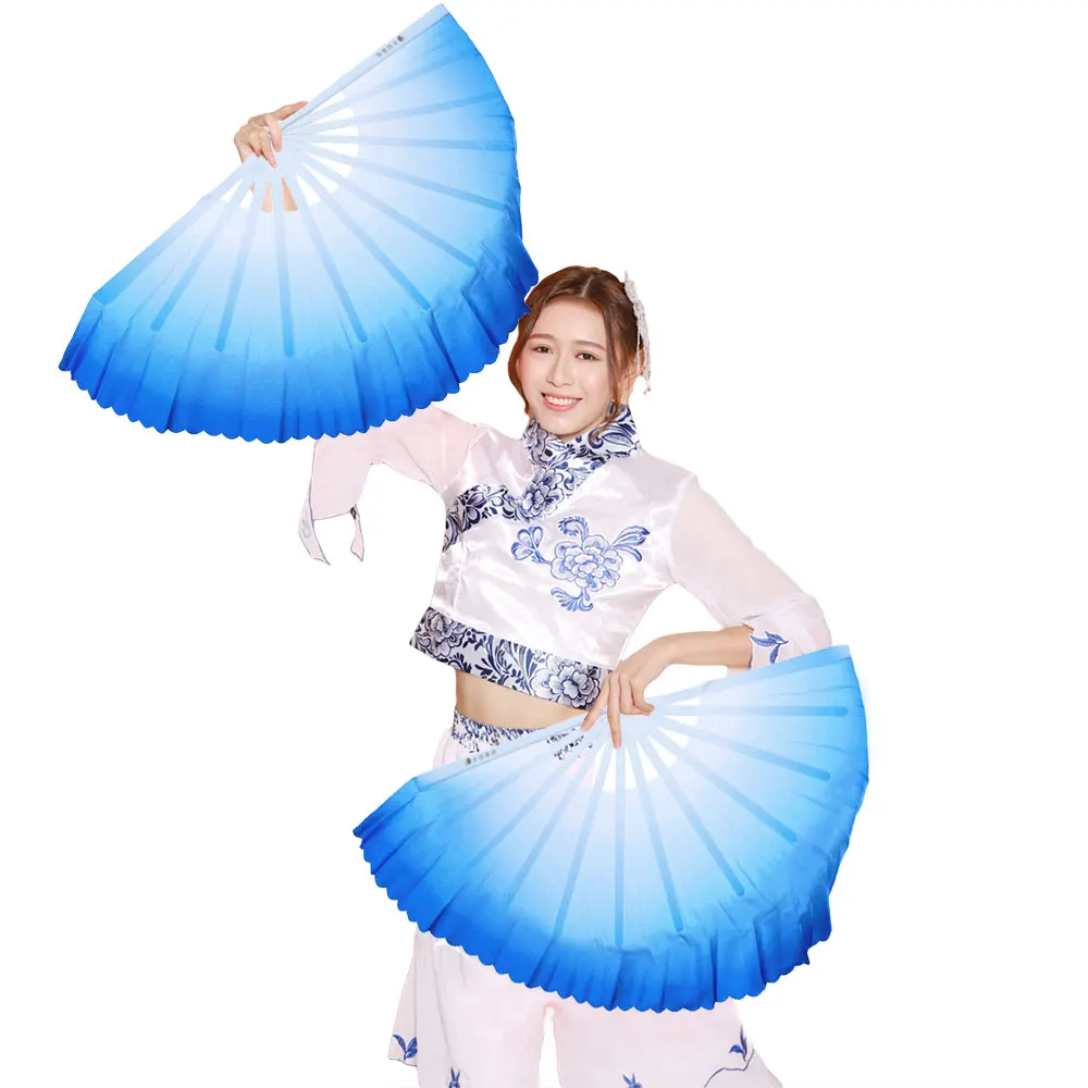 

Lateron1 Pair Plastic Taichi Kungfu Fan Dancing Fans Martial Arts Sports Folding Hand Fan 13 inch Left Hand Fan + Right Hand Fan