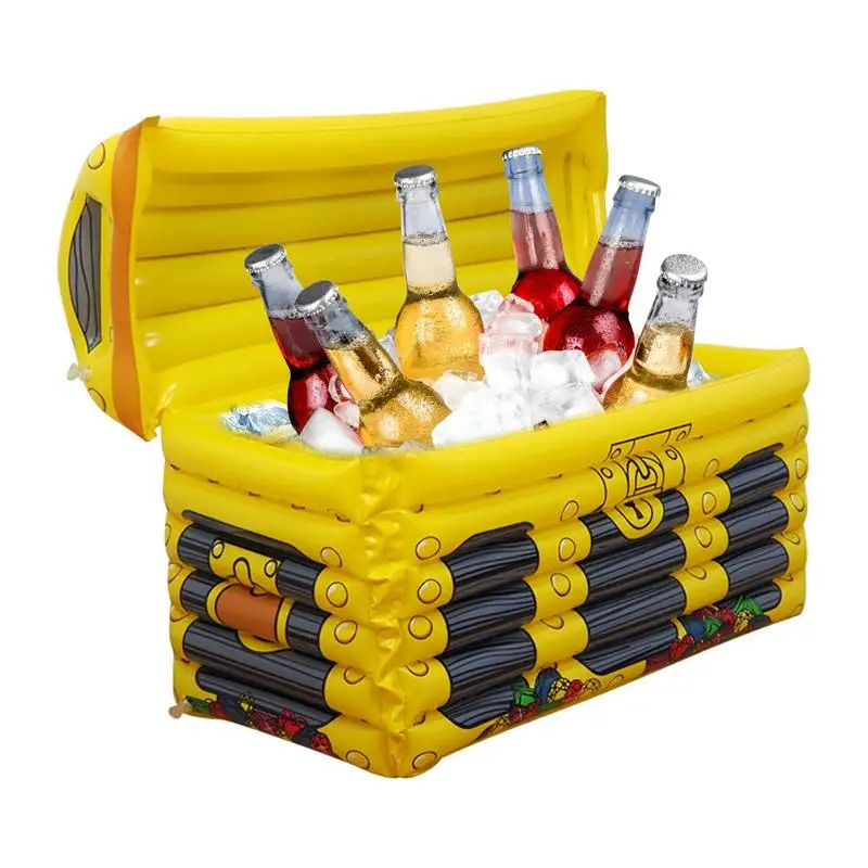 Inflatable Ice Bucket Drink Cooler Ice Bucket Party Decorations Large Capacity Treasure Box Design Inflatable Ice Bucket For Bar