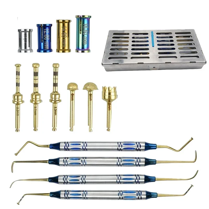 Set Advanced Sinus Kit Dental Implant Drills Stoppers Sinus Lifting Elevation Hand Instruments Surgical Tools