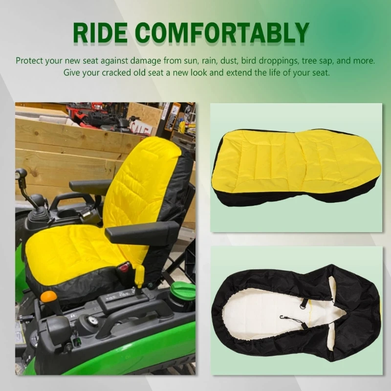 LP68694 Seat Cover for John Deere Model 1025R 2025R Tractors Comfortable Waterproof Cushioned Protective Seat Cover