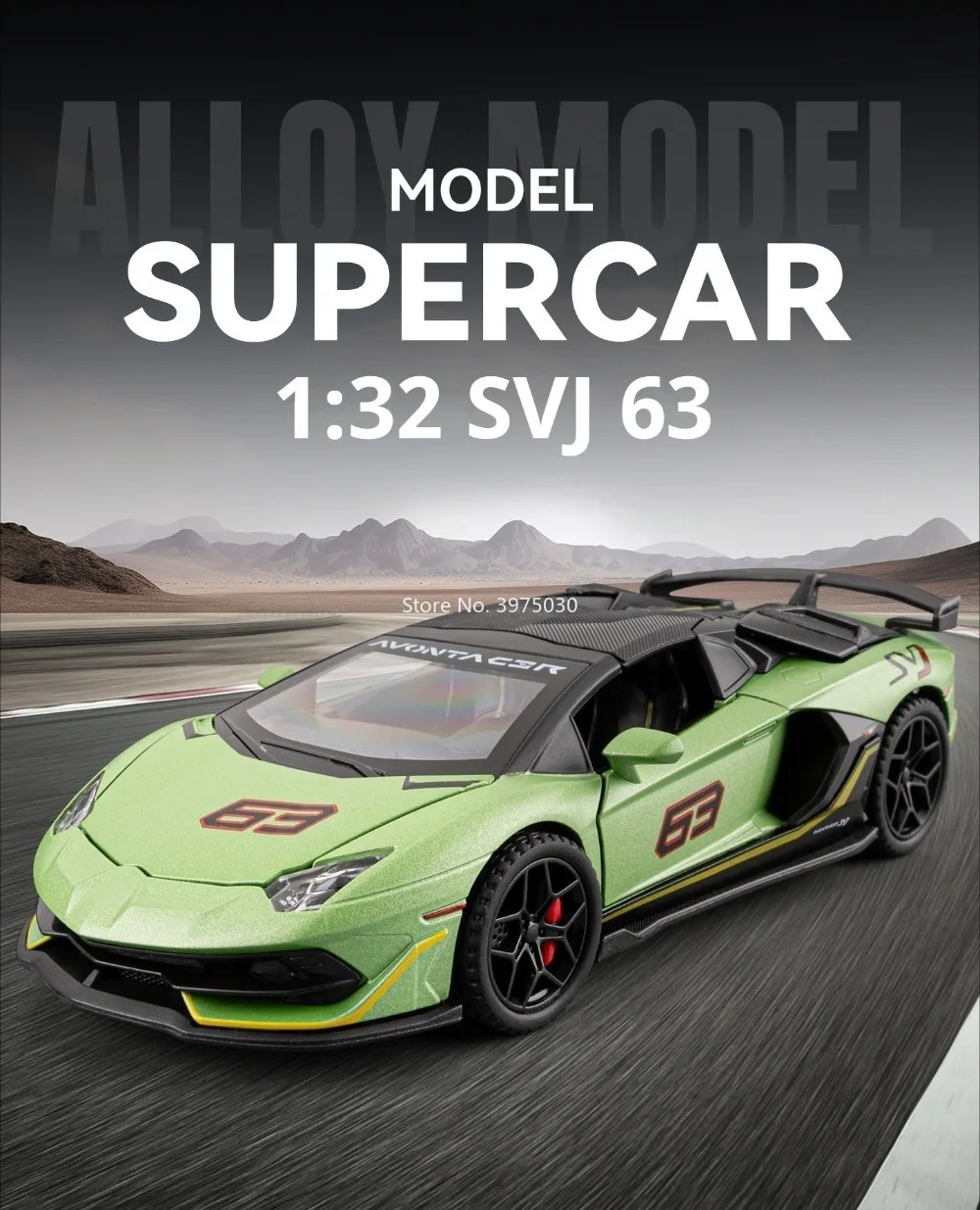 1:32 Lambor Mansory Revuelto SVJ63 Spielzeugmodelle Autos Zurückziehen Miniaturfahrzeuge mit leichter Musik Sportwagen Sammeln Sie Souvenirs – Detail 10
