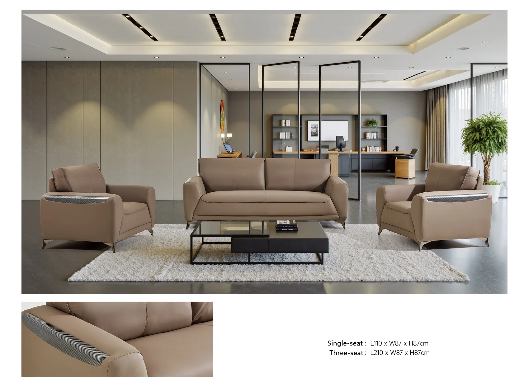 Factory Price Office Sofa Set Living Room Furniture Pu Leather Sofa Living Room Sofa Set Modern Couch