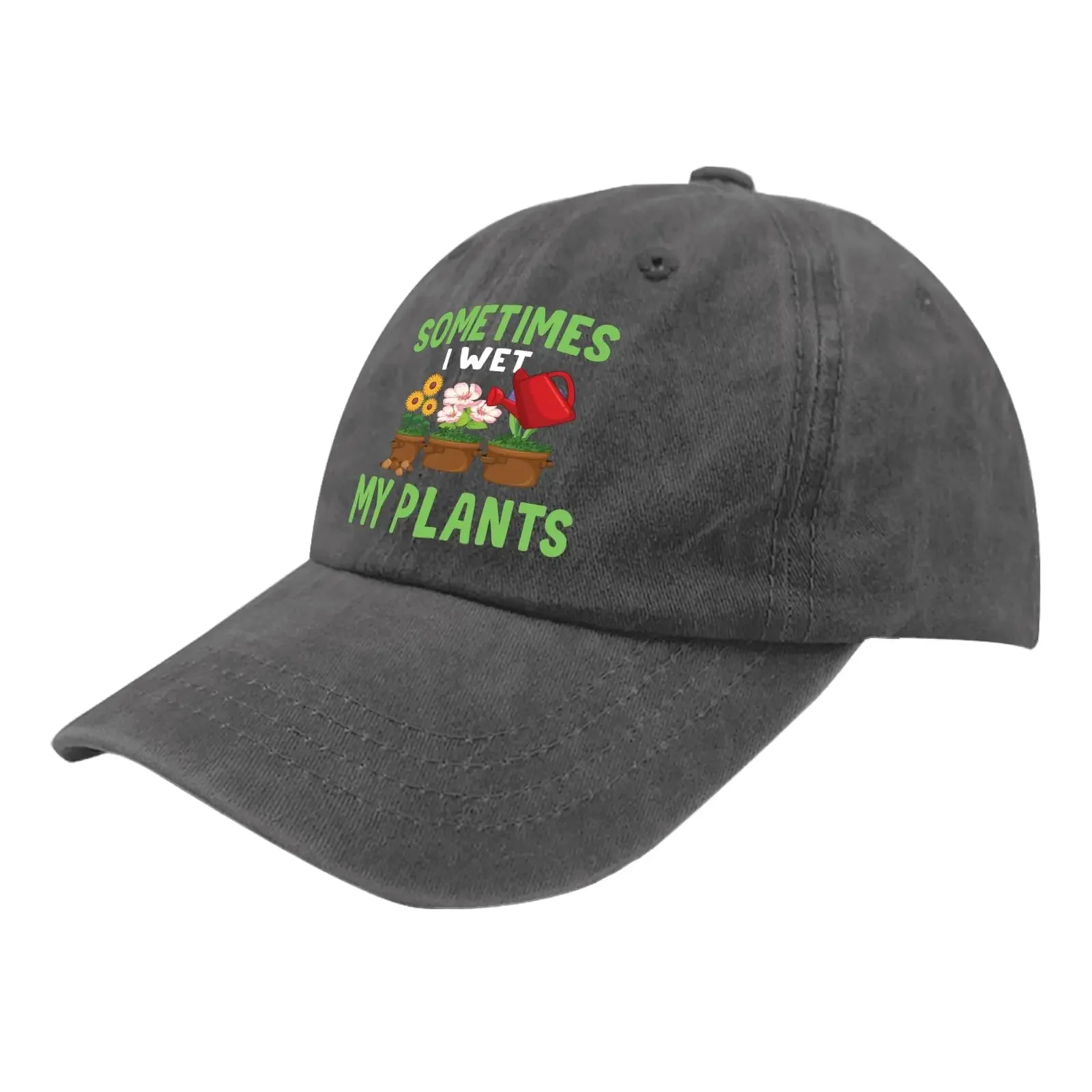 Sometimes I Wet My Plants Sun Baseball Cap for Men Women Denim Hat Washed Cotton Fashion Cap Unisex Adjustable Sports Outdoor