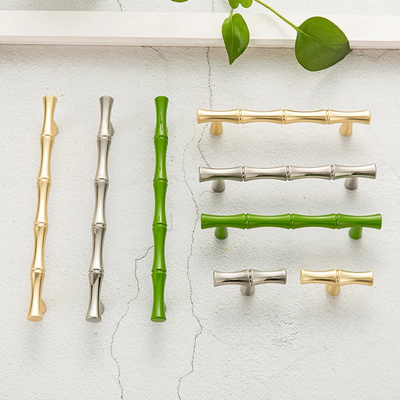 1PCS Creative Drawer Furniture Zinc Alloy Small Handle Cabinets Wardrobe Handle Exquisite Antique Bamboo Knot Accessories