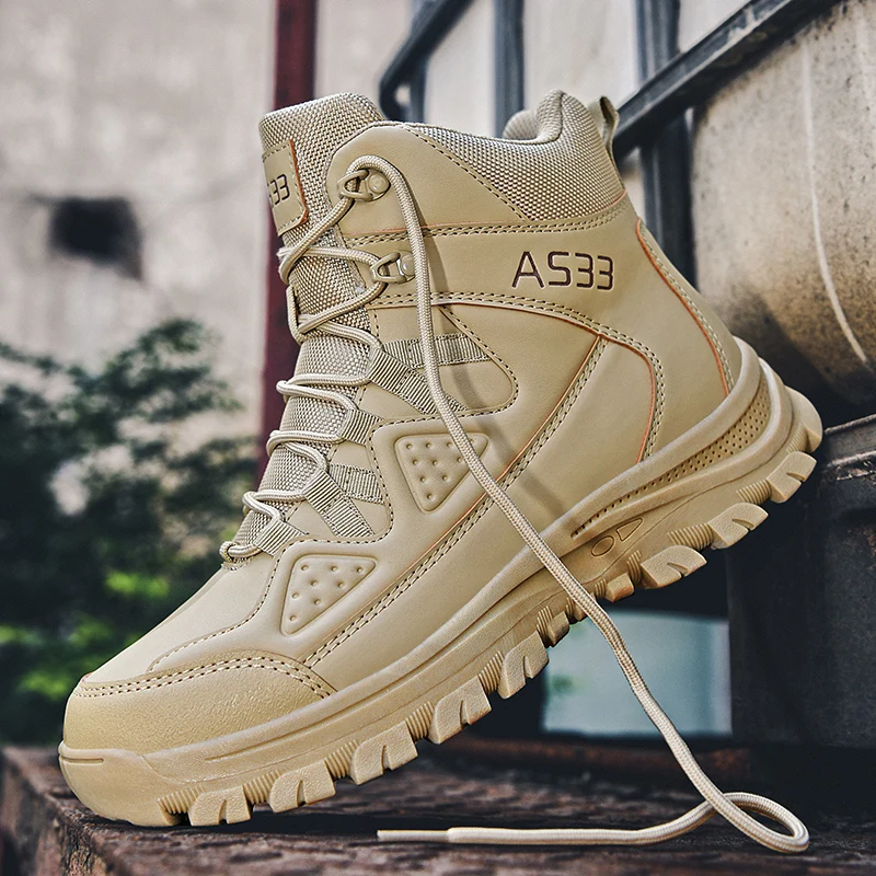 

Мужские походные ботинки, дышащие армейские ботинки для пустыни, Нескользящие уличные треккинговые кроссовки, тактические охотничьи ботинки, мужские прогулочные ботинки
