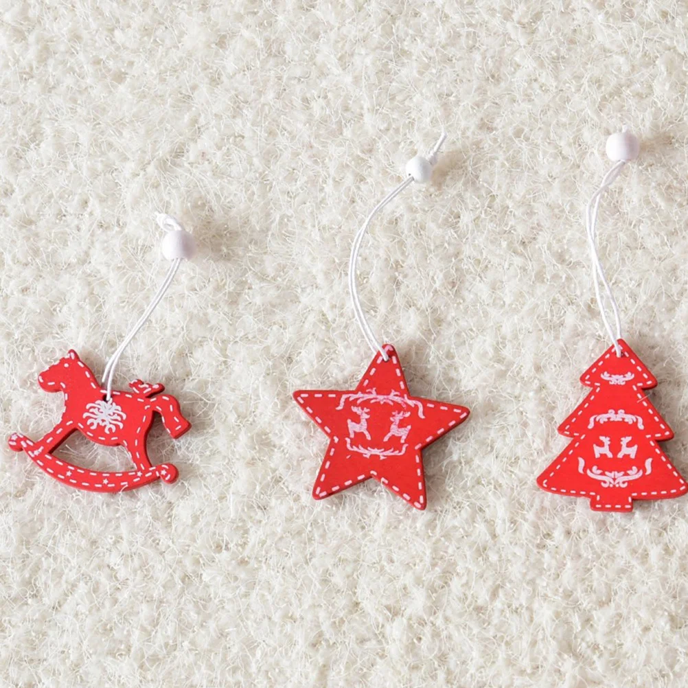 

Wooden Christmas Ornament Hanging Decor for Tree Party Event Natural Wood Sign Holiday Seasonal Decoration Craft