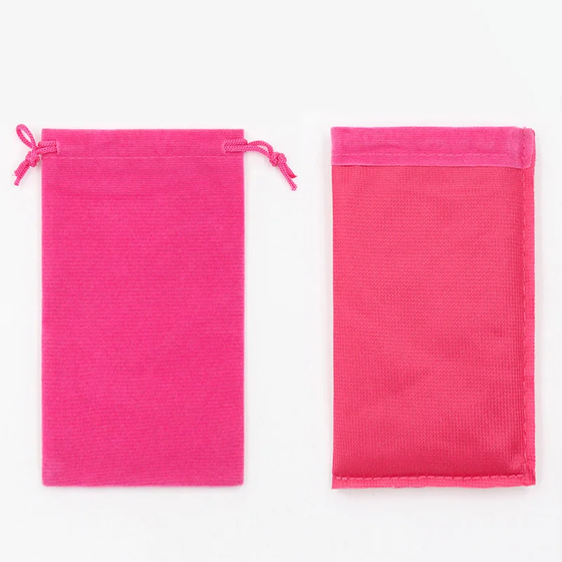 Flocking Drawstring Gift Bags, Fleece Packing Bags, Rings Jewelry Accessories Storage Wedding Party Festive Gift Bags 15x20cm
