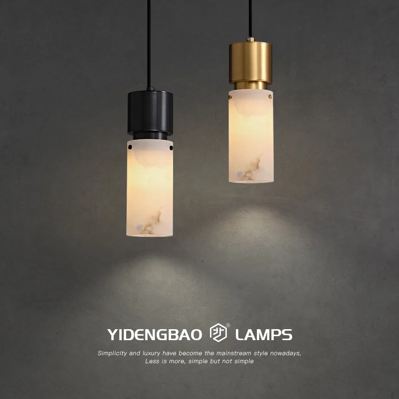 

Modern Minimalist Art Marble Master Bedroom Bedside LED Pendant Light, Luxurious Entrance Bar Decoration Lighting Fixtures