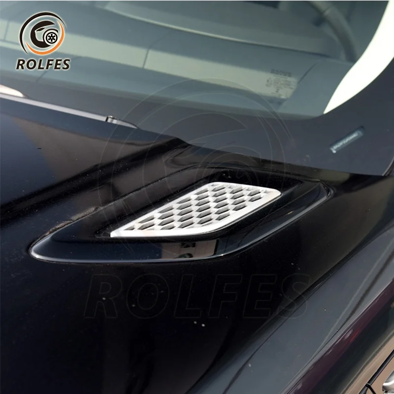 ROLFES Air Flow Outlet Hood Vent Cover For Land Rover Range Rover Sport 2014-2017 L494 Carbon Fiber/Black/Silver Car Accessories