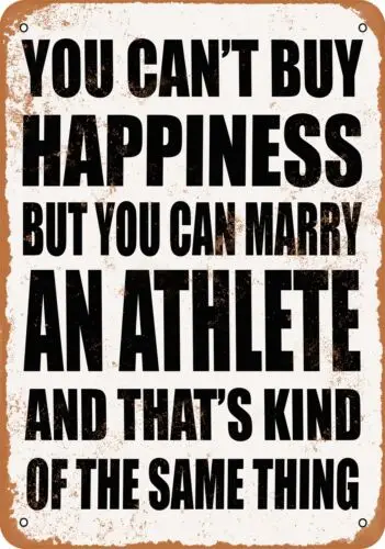 Metal Sign - Marry an ATHLETE - Vintage Look