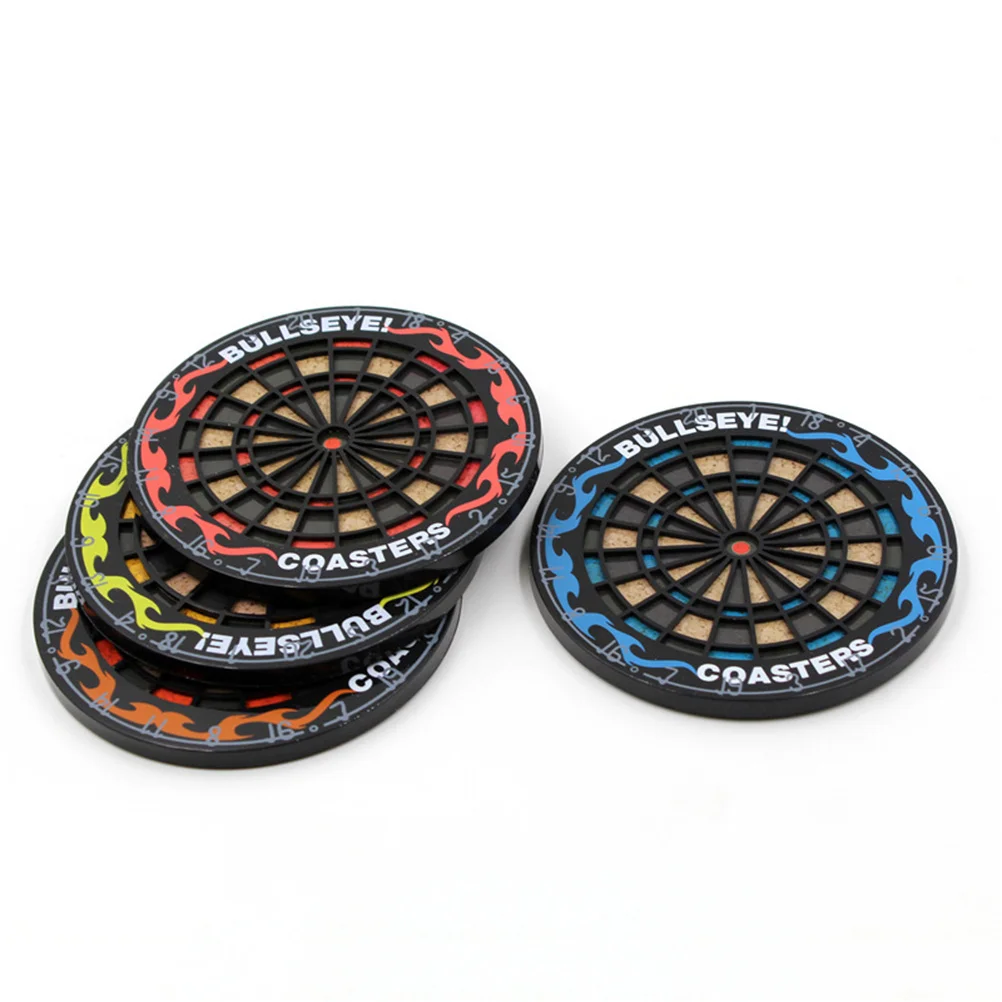 

4 pcs Mat Heat Resistant Dartboard Design Pads For Cup Pads Home Dartboard Cup Mat Kitchen Decor Dishwasher Safe