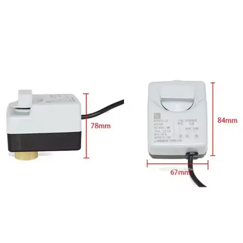ABAH-3X AC220V 2 Way DN20 With Manual Switch Brass Motorized Ball Valve 3-Wire Two Control Electric Actuator
