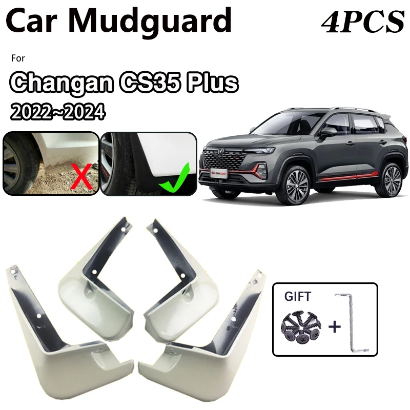 

Car Fender For Changan CS35 Plus Accessories 2022~2024 Front Wheel MudFlaps Spray Baking Paint Mudguards Mud Guards Splash Flaps