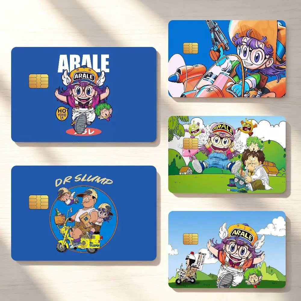 Classic Aniem D-Dr. Slump Cute Credit Card Skin Stickers For Bank Bus Metro Cards Waterproof Anti-Scratch Gift 4PCS
