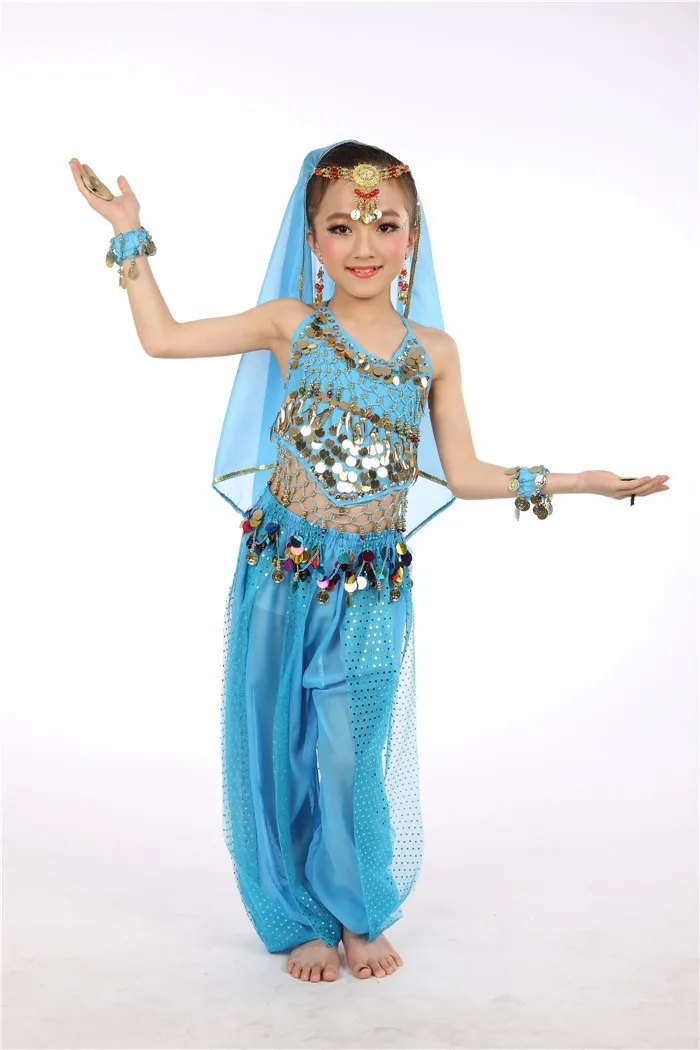 New Sequins Children's Indian Dance Suit Belly Dance Suit Dance Suit