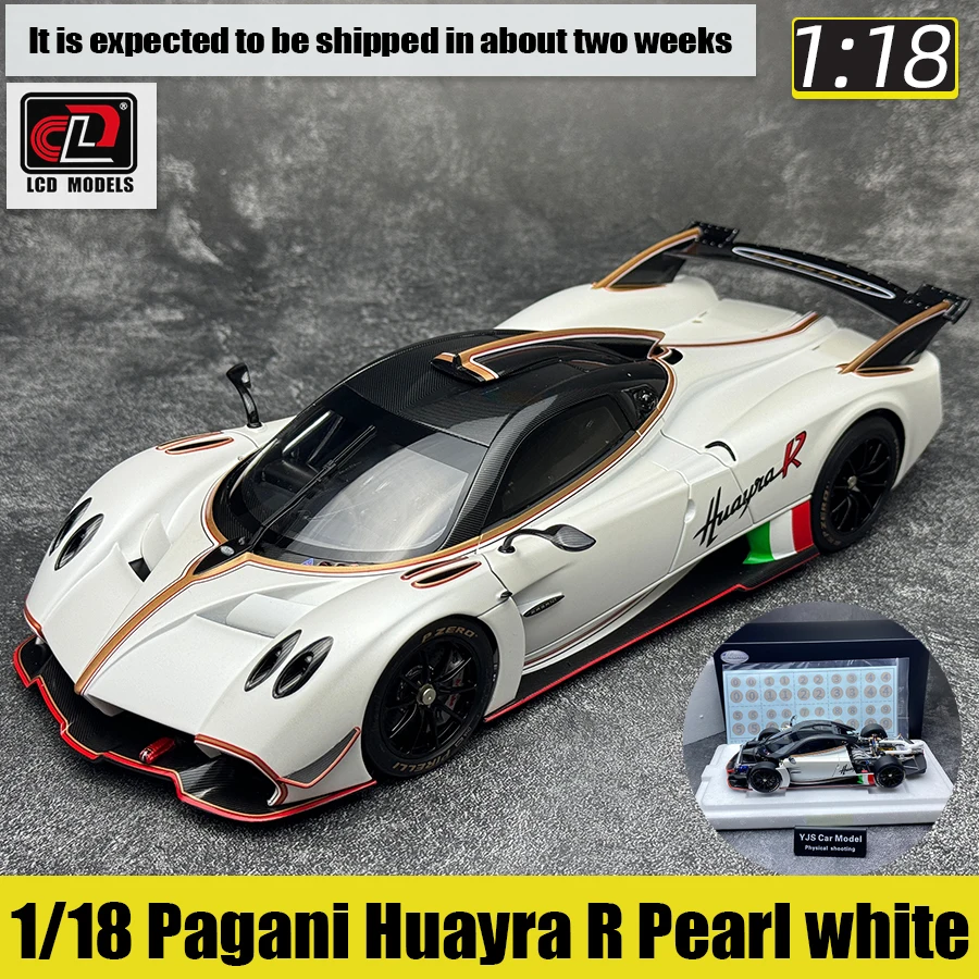 LCD Model 1/18 scale collection Pagani Huayra R Pearl white die cast model static display festive gift collection