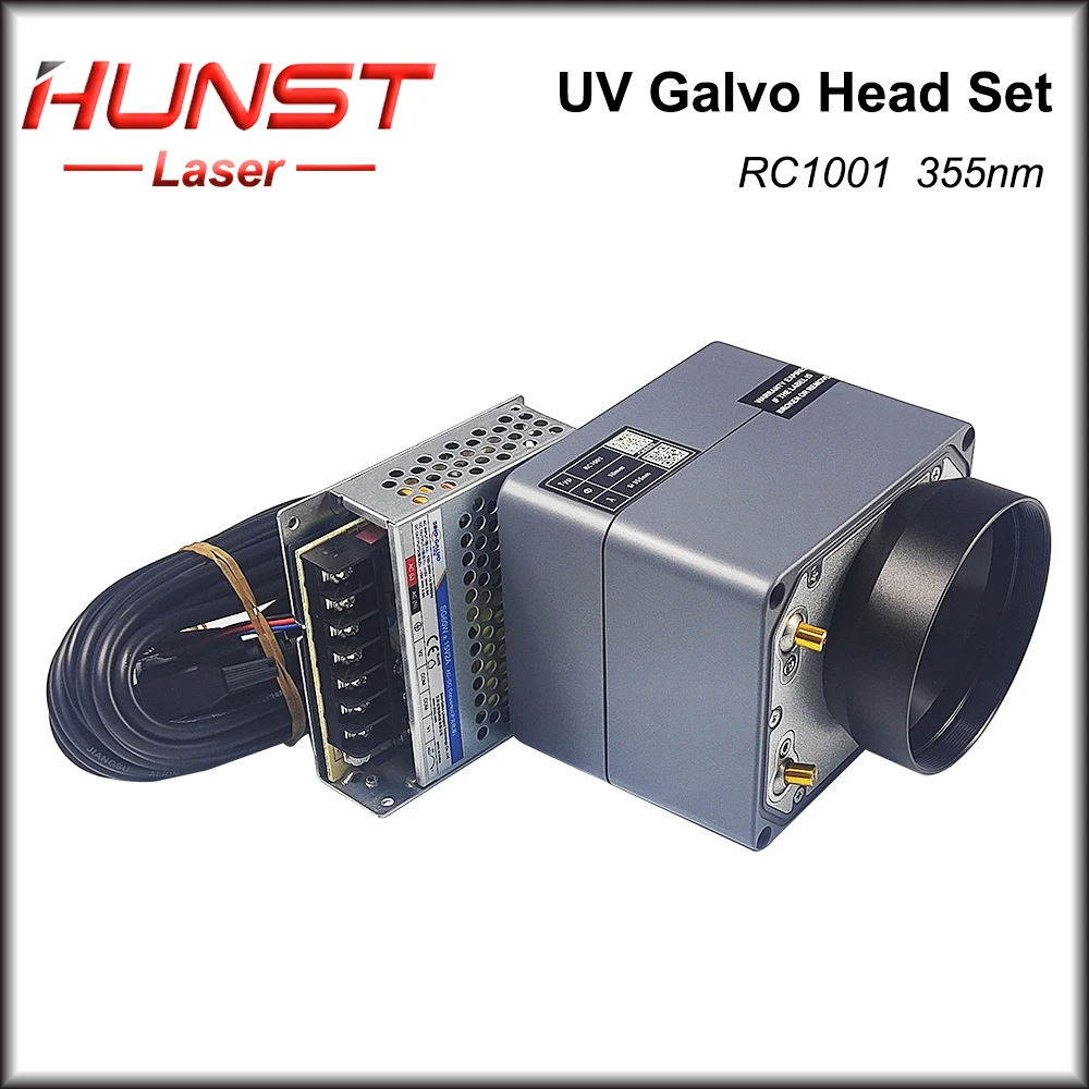 Hunst SINO-GALVO RC1001 UV Laser Scan Galvo Head Set 355nm Apeature 10mm Galvanometer Scanner with Power Supply