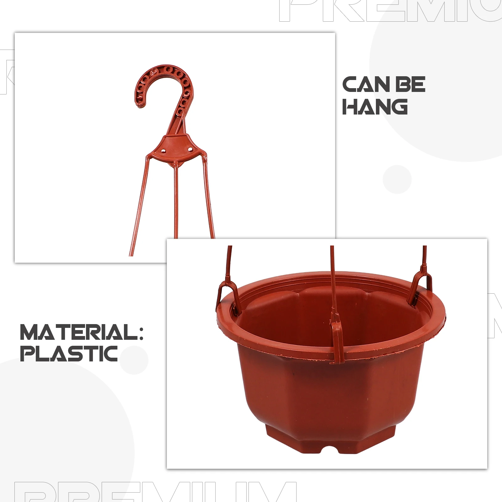 

2pcs Sturdy Wall Flower Pot Outdoor Hanging Planter Durable Garden Planters Balcony Courtyard Decor Lightweight for Succulents