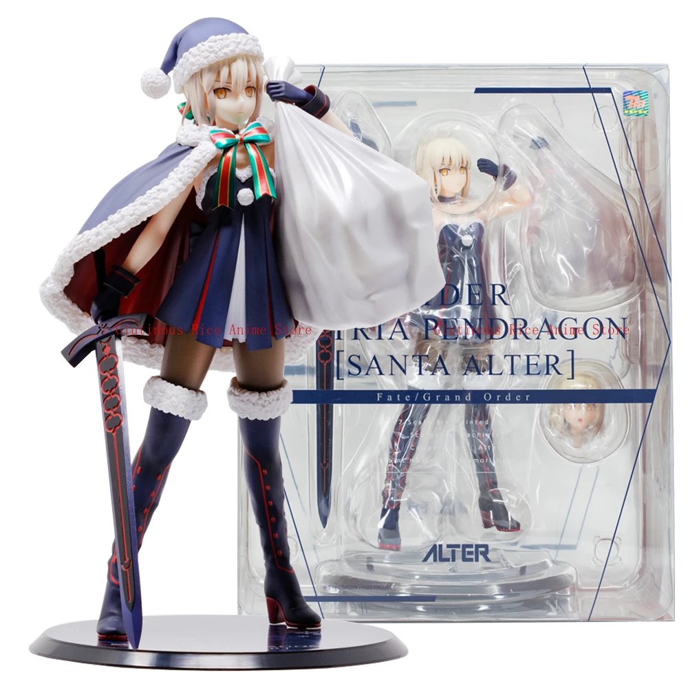 

Аниме Fate/Grand Order Altria Фигурка Pendragon Santa Alter Rider Рождественское платье для изменения лица Модель игрушки Фигурка