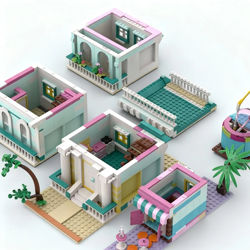 ชุดตัวต่อบล็อก 1025 ชิ้น ชุดตัวต่อ MOC แบบปรับแต่งได้ บล็อกตัวต่อแบบโมดูลาร์ เทคโนโลยีการออกแบบสร้างสรรค์ ของเล่น DIY สำหรับเด็กผู้ชาย ของขวัญวันหยุด