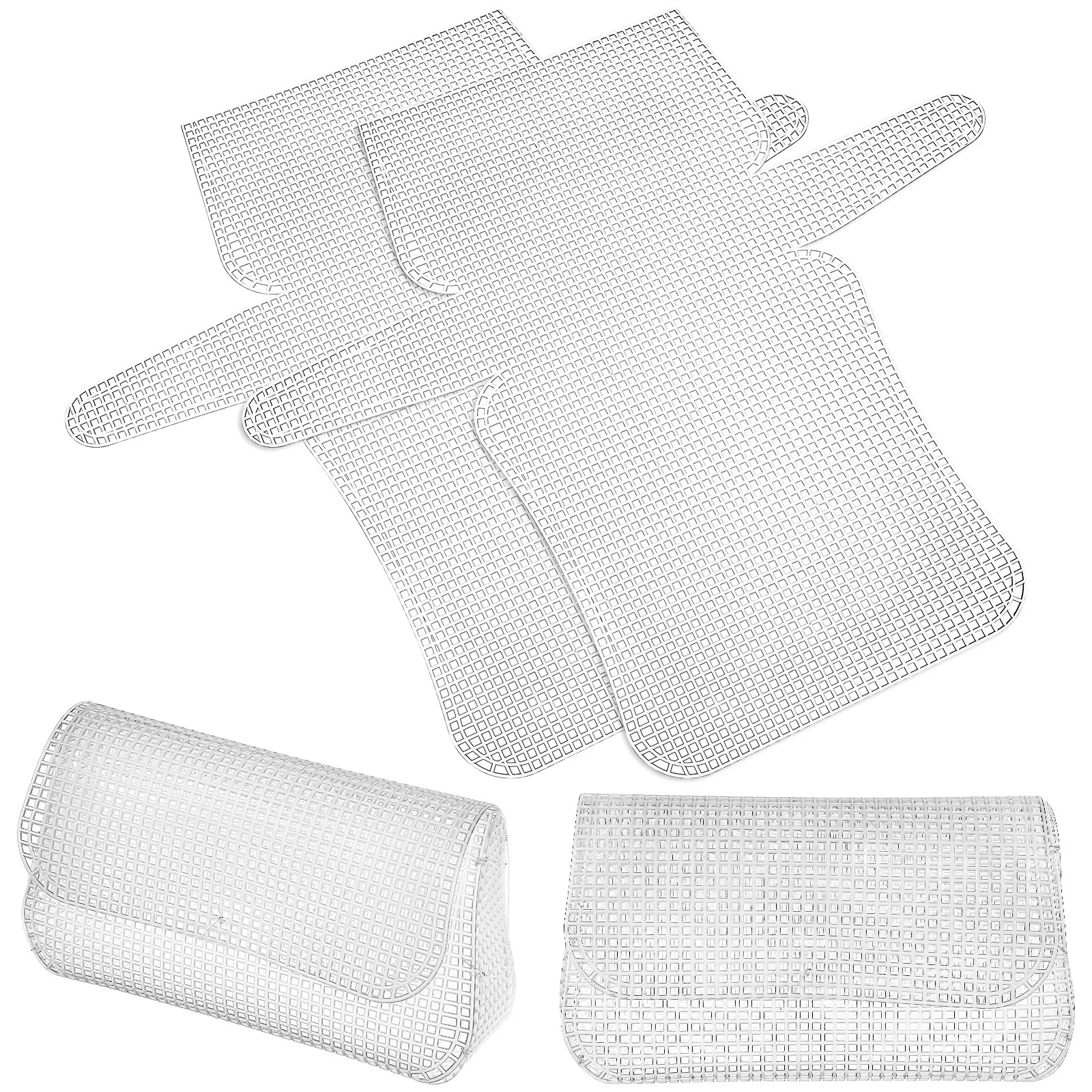 4 قطعة صفائح شبكية بلاستيكية عبر غرزة قماش التطريز صياغة الحياكة اللحف أوراق الخياطة لصنع حقيبة المحفظة اليدوية