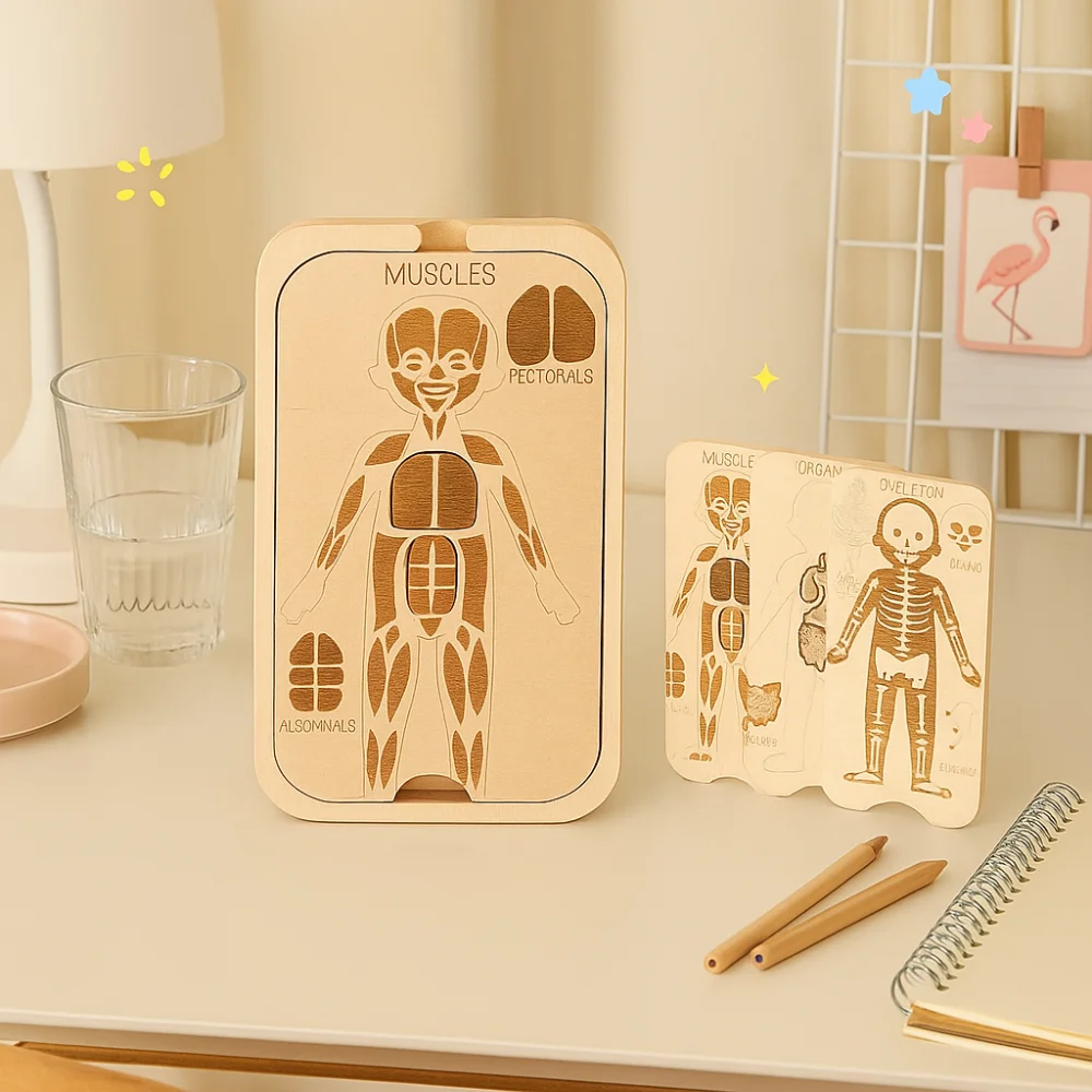 조립식 디자인 몬테소리 퍼즐 인체 모형 해부학 퍼즐 학습 교육용 인체 구조