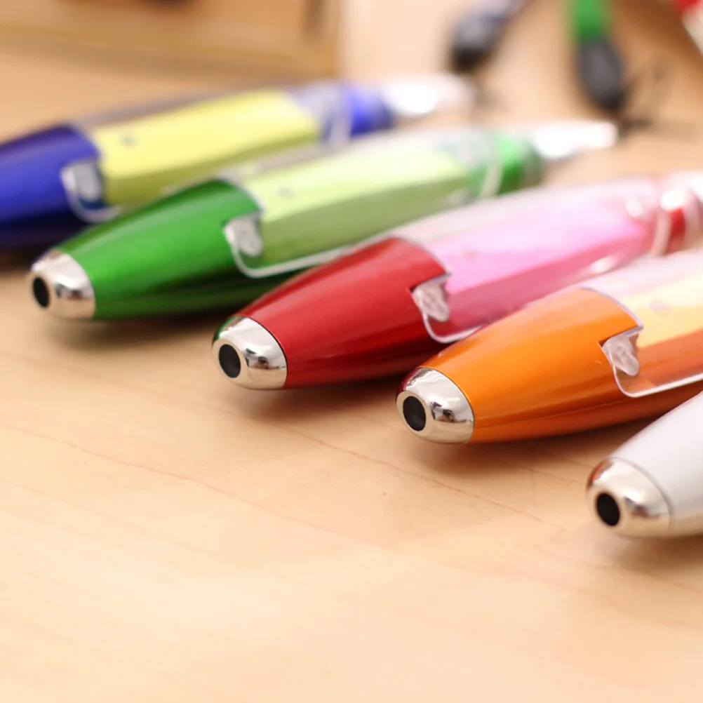 

4Pcs LED Light Pen Small Lightweight Design Ballpoint Pen with Lanyard and Notes School Office Supplies Novelty Stationery