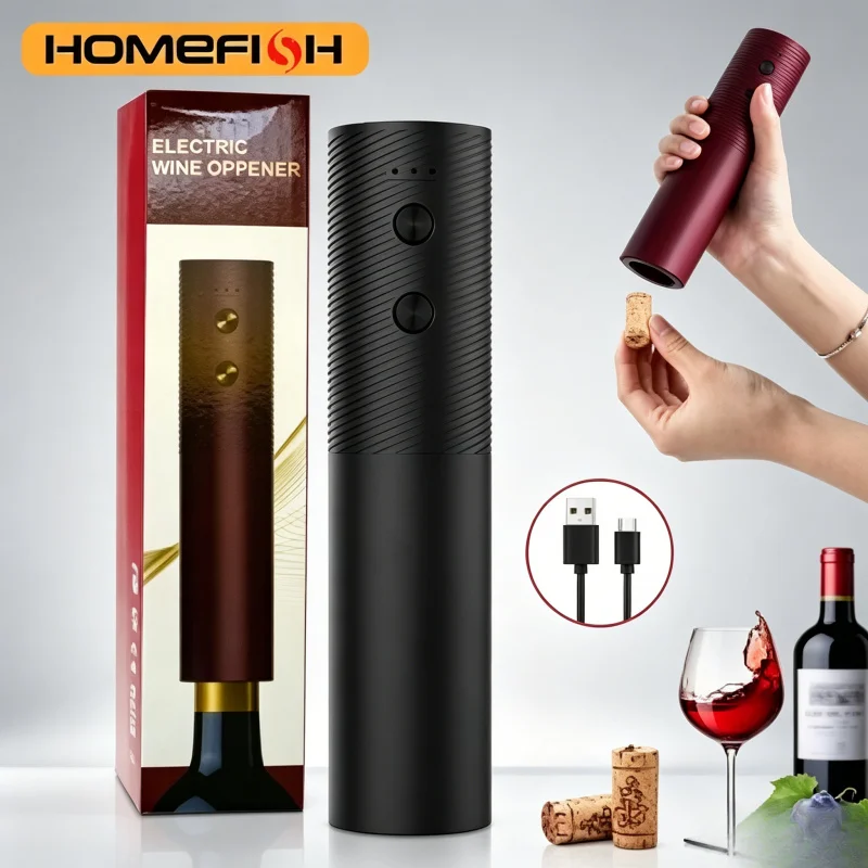 Rechargeable Automatic Electric Wine Opener One-click Electric Corkscrew Portable Red Wine Opening Tool