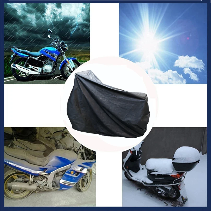 High Search Motorcycle Cover Electric Vehicle PEVA Waterproof Black Outdoor Bike Scooter Dustproof Rain Protection Clothes S M L view 6