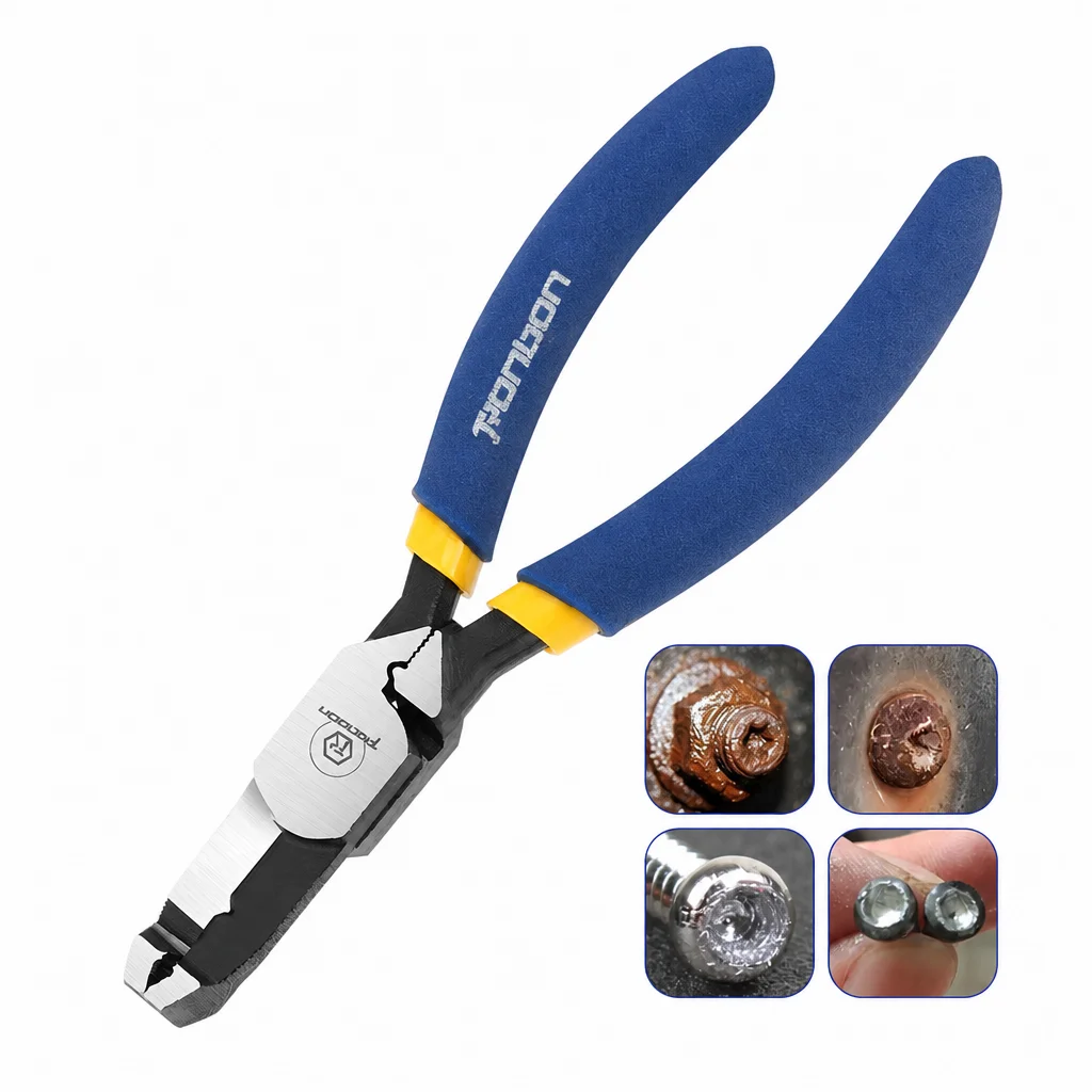 Auto Repair Screw Extraction Pliers Stripped Bolt Remover Tool Heavy Duty Chrome Vanadium Steel for Home Maintenance Gear
