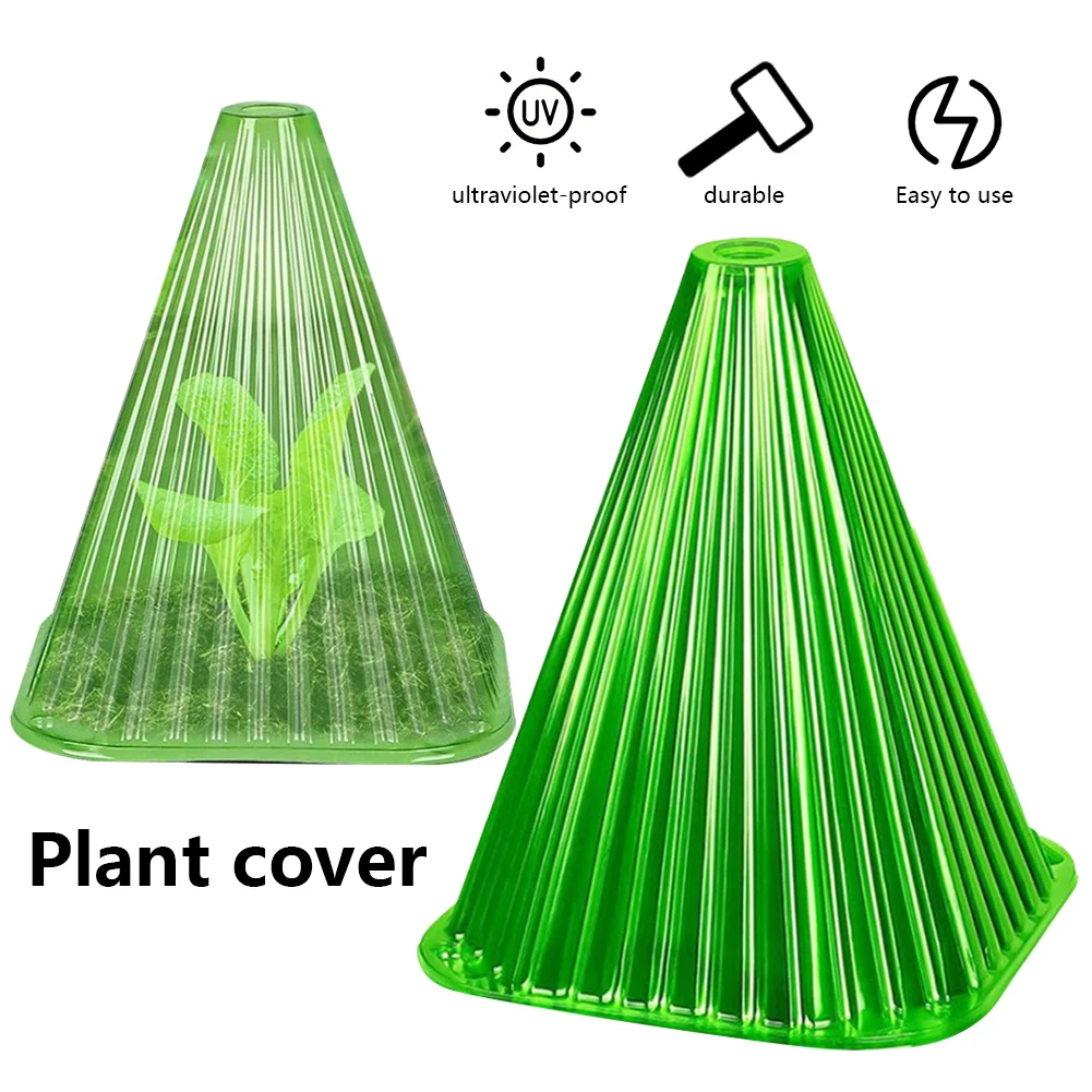 30pcs Garden Plant Cloches Cover Reusable Square Plant Growth Box Against Snails/weather Influences Green Plant Protection Cover