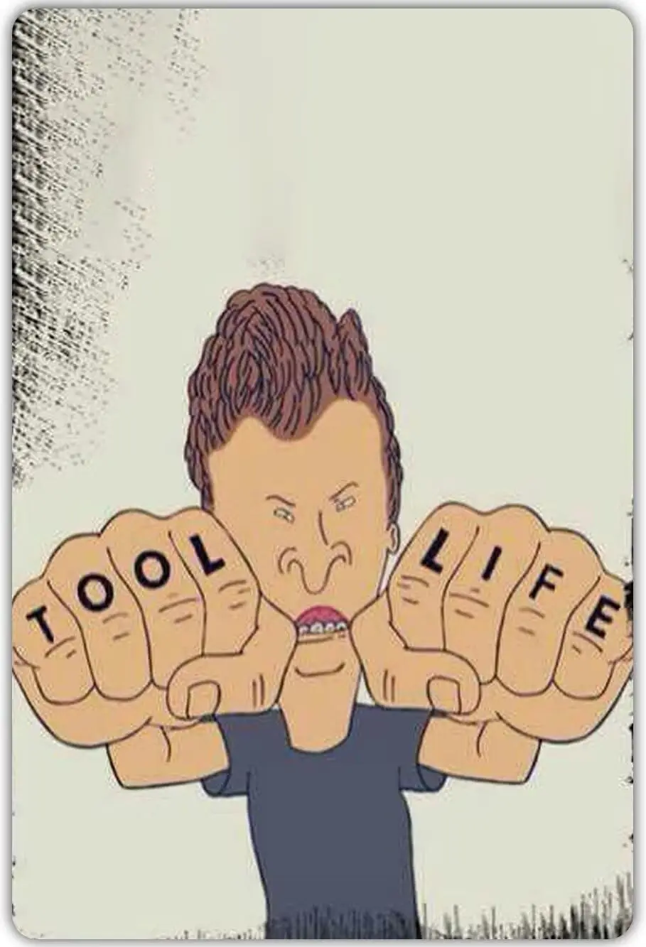 LTIZ Vintage Cute Cartoon Poster Metal Sign Beavis Poster Butthead Tin Signs Retro Plaque Wall Decor Gift For Home Kitchen Offic