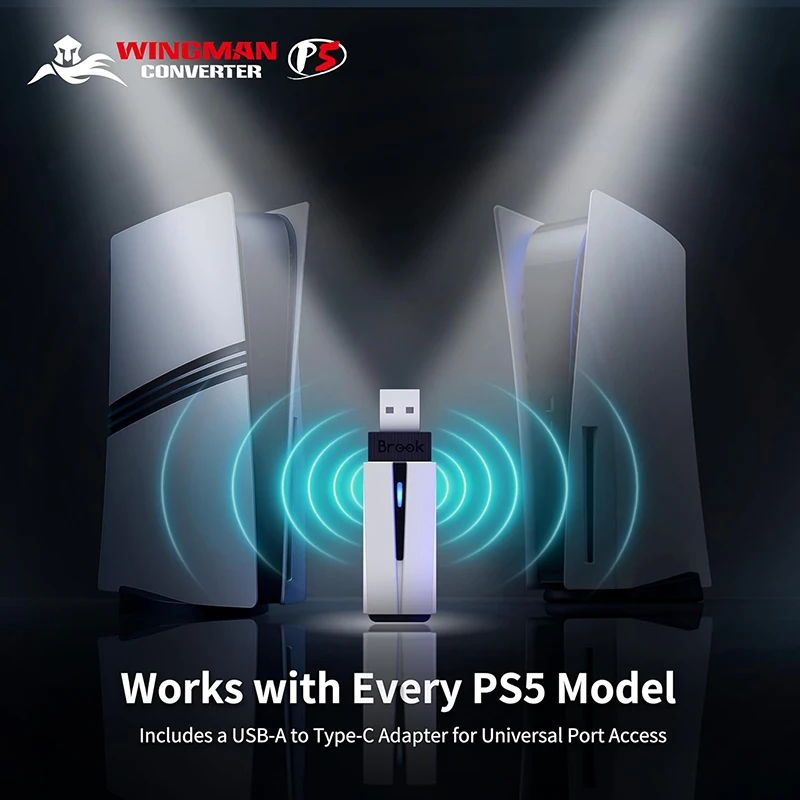 Brook Wingman P5 Controller Converter Wired/Wireless for PS5/PS4