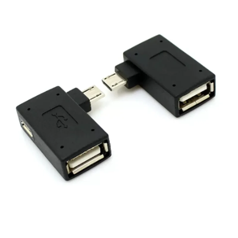 Picture 3: New Micro Adapter USB 2.0 Female to Male Micro OTG Power Supply 2018 Port 90 Degree Left 90 Right Angled USB OTG