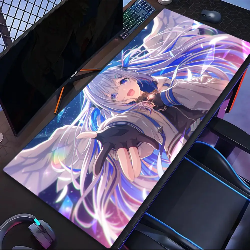 

Hololive Amane Kanata Mouse Pad Tablet mouse Pad Laptop xl desktop mouse pad HD Rainbow Gaming keyboard pad, csgo Player, 90x40