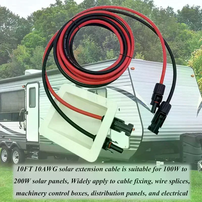Solar Weatherproof Entry Gland Entry Housing With Extension Cable Solar Connector Solar Project For RV Yacht Campervan