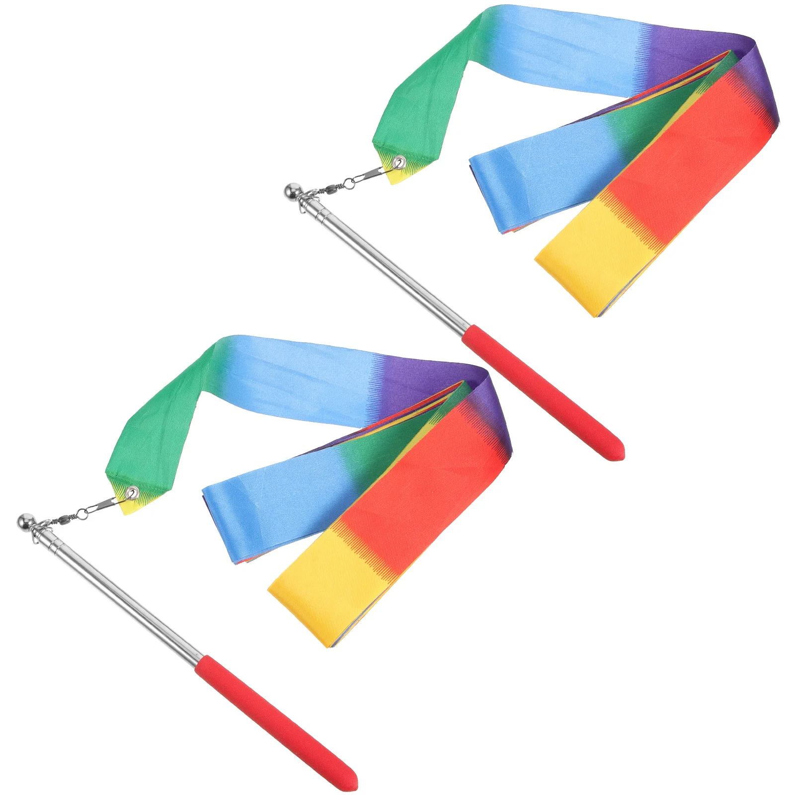 1 комплект, цветная лента для фитнеса, гимнастики, ленты для художественных танцев, портативный прочный реквизит для выступлений, гимнастическая лента