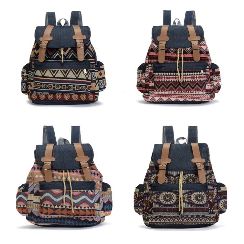 

Canvas Backpack Trendy Ventilate High-capacity Travel Rucksack Shoulder Bag