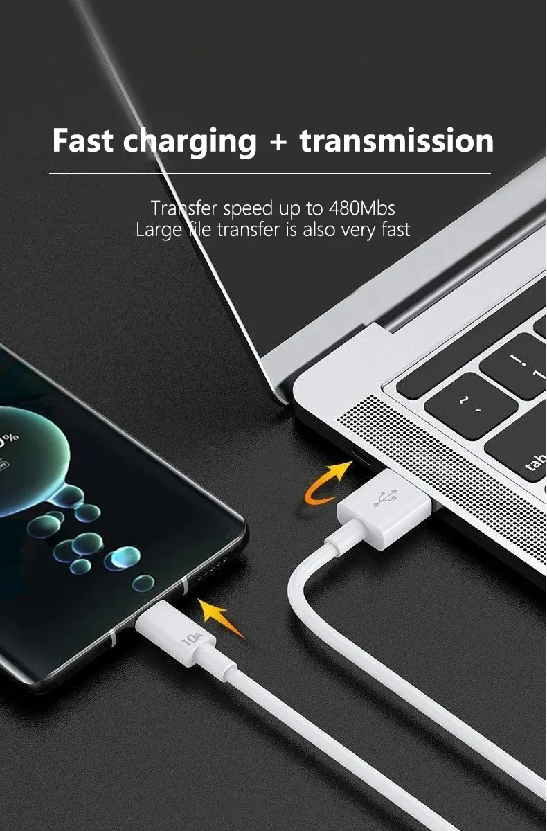 Original For Xiaomi 120W USB Type C Cable Mi 15 14 13 Ultra 13T Pro 12 Redmi Note 13 K70 Poco X6 Tipo 6A 67W Turbo Fast Charging