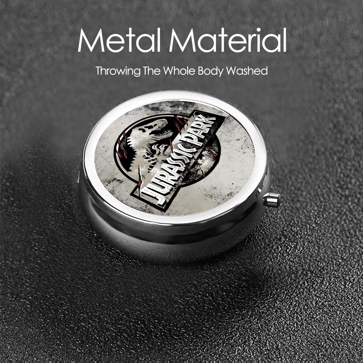 J-Jurassics حالات حبوب منع الحمل الصغيرة المحمولة لمحفظة الخيال العلمي الخيال ديناصور فيلم الطب حقيبة للتخزين صندوق حبوب منع الحمل للسفر