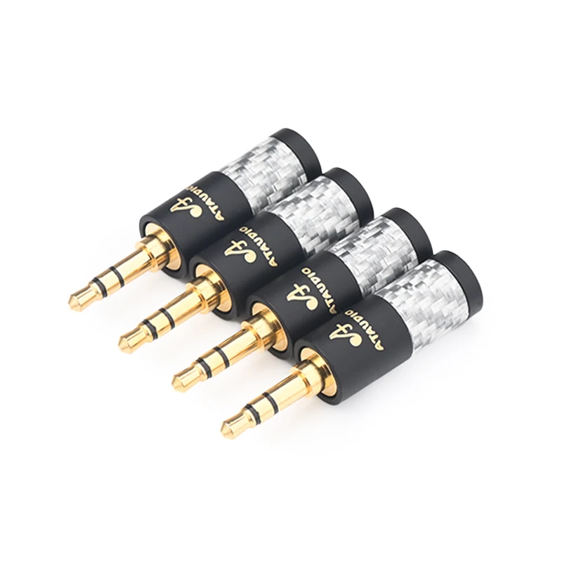 ATAUDIO Hi-end HiFi 4PCS  3.5mm Plugs Banana Connector for 3.5 Jack Aux Speaker Headphone Cable