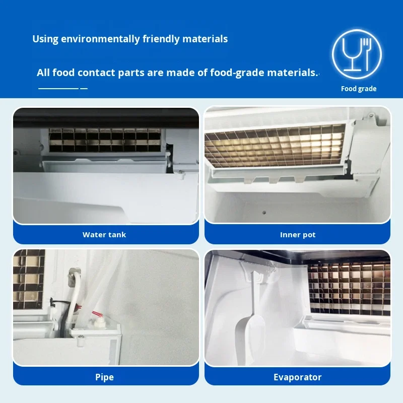 صانع الثلج 40 كجم سطح المكتب التجارية الحليب الشاي متجر شريط صغير المنزلية التلقائي بالكامل صانع مكعبات الثلج #2