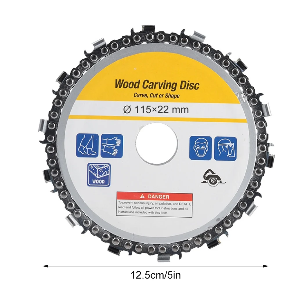 

Chain Disc Woodworking 5MM Round Chain Saws Plate Alloy High-speed Angle Grinding Tool, 4.5 Inch